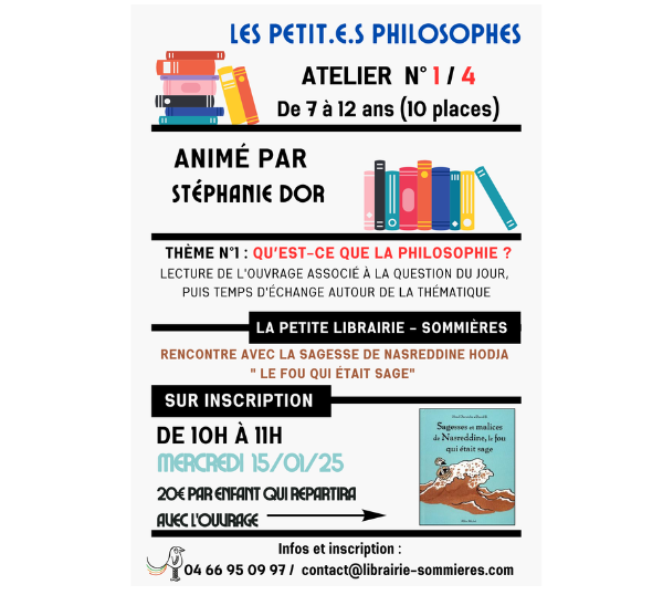 Atelier Jeunesse #1 "Petit.e.s philosophes" - "Qu'est ce que la philosophie ?" - Rencontre avec la sagesse de Nasreddine Hodja," le fou qui tait sage".