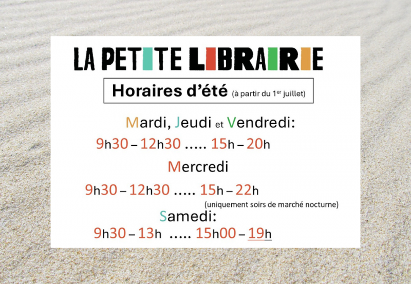 Horaires d'été 2025 Horaires d'été 2025