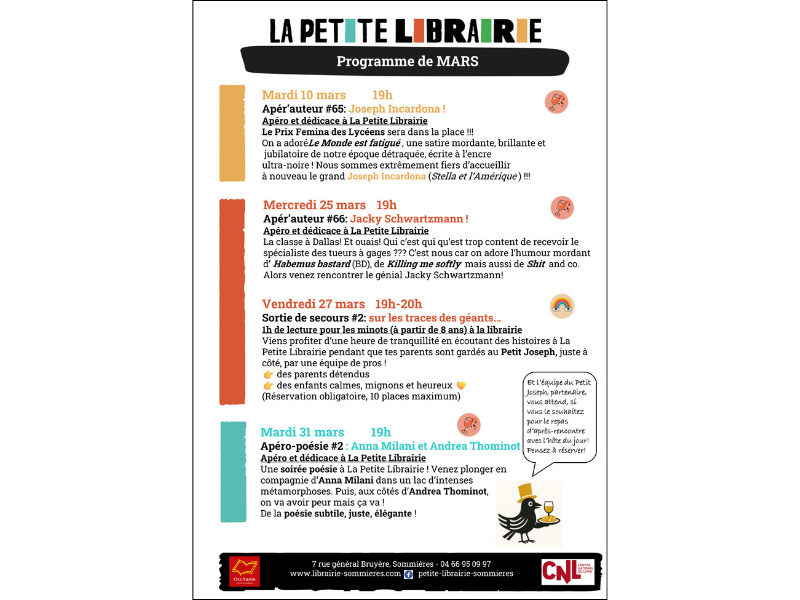 Programme animation mars 2026