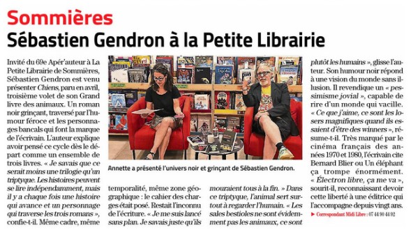 Article Sébastien Gendron - par Fred Levaast