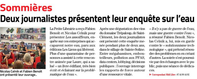 Les assoifeurs midi libre
